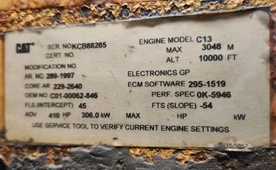 Caterpillar C13 Engine for a 2007 Sterling L9500
