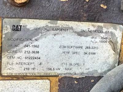 Caterpillar C7 Engine for a 2006 Thomas Built Saf-T-Liner HDX