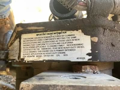 Cummins B5.9 Engine for a 1997 Freightliner MT45 Chassis