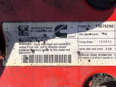 Cummins ISB 6.7L Engine for a 2015 Freightliner B2