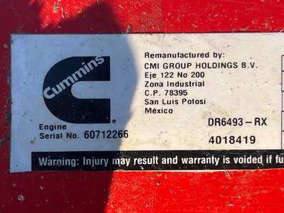 Cummins ISB Engine for a 2009 Freightliner MT45 Chassis