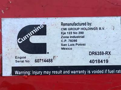 Cummins ISB Engine for a 2009 Freightliner MT45 Chassis