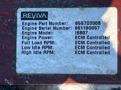 Cummins ISB Engine for a 2009 Freightliner MT55 Chassis