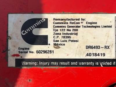 Cummins ISB Engine for a 2009 Freightliner MT45 Chassis