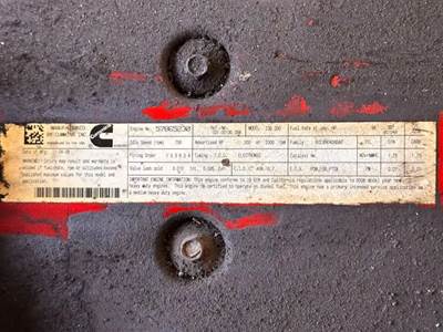 Cummins ISB Engine for a 2009 Freightliner MT55 Chassis