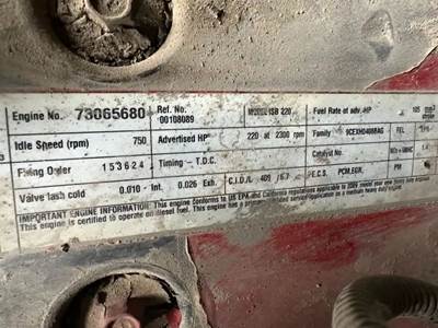 Cummins ISB Engine for a 2011 Blue Bird BB Conventional