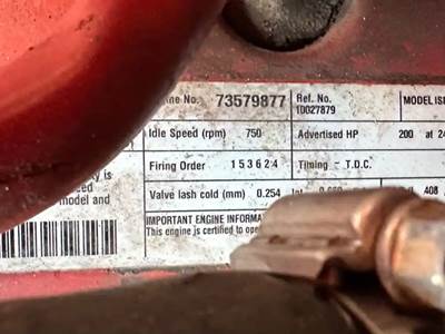 Cummins ISB Engine for a 2015 Blue Bird BB Conventional