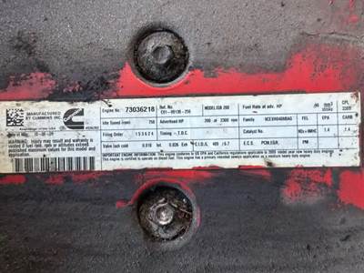 Cummins ISB Engine for a 2010 Freightliner MT55 Chassis