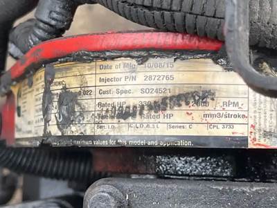 Cummins ISL Engine for a 2011 New Flyer XDE40