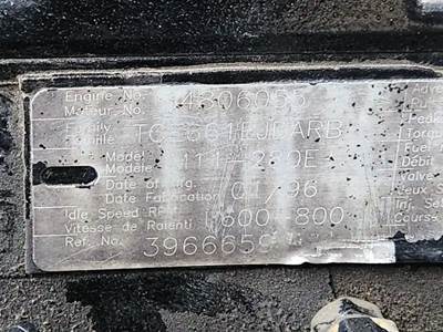 Cummins M11 Engine for a 1996 Volvo WX Xpeditor