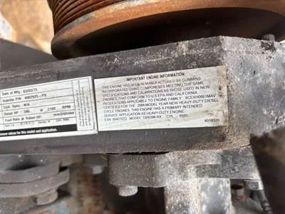 Cummins M11 Engine for a 2006 New Flyer D40 LF