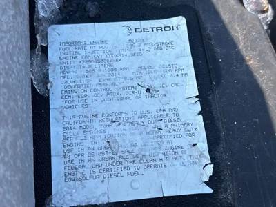 Detroit DD15 Engine for a 2015 Freightliner Cascadia 125