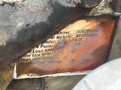 GM/Chev (HD) 6.0L Engine for a 2007 Workhorse Custom Chassis W42