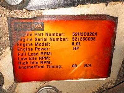 GM/Chev (HD) 6.0L Engine for a 2012 Freightliner MT45