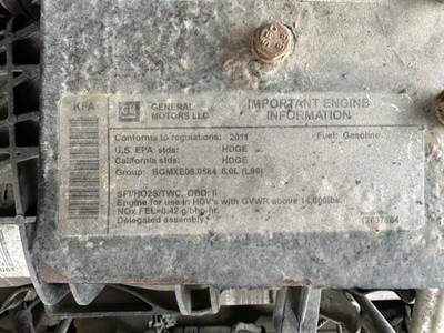 GM/Chev (HD) 6.0L Engine for a 2012 Freightliner MT45