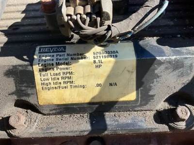 GM/Chev (HD) V8, 8.1L; MFI; Vortec; Gasoline Engine for a 2007 Workhorse Custom Chassis W62