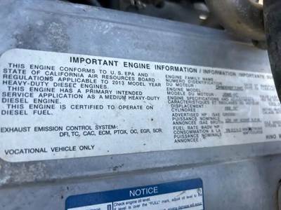 Hino J08 Engine for a 2014 Hino 268