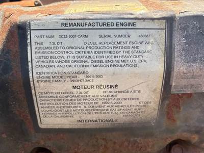 International F-550 Engine for a 2003 Ford F-550