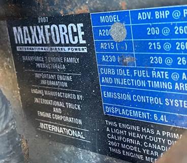 International MaxxForce 7 Engine for a 2008 Ic Corporation PB105