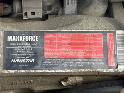 International MaxxForce 7 Engine for a 2012 Ic Corporation PB105