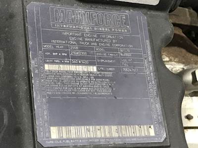 International MaxxForce DT Engine - 210 HP