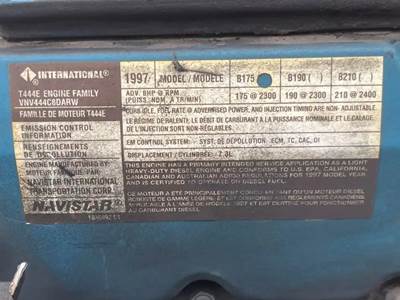 International T444 Engine for a 1997 International 1552-SC