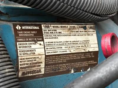 International T444E Engine for a 1999 International 4700