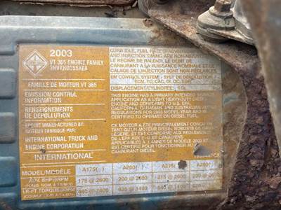 International VT365 Engine for a 2004 International 4200