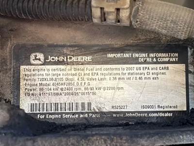 John Deere 4045HF285C Engine for a 2007 Ford F-650