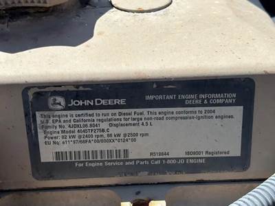 John Deere 4045TF275B Engine - 86 HP