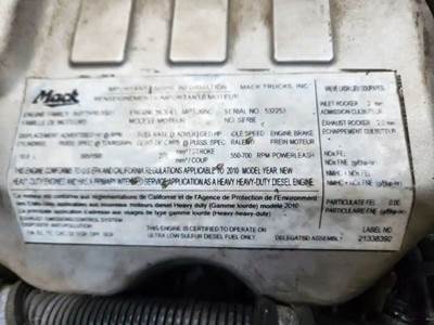Mack MP7 Engine for a 2011 Mack CXU612 For Sale | Elkton, MD | P-83472 ...