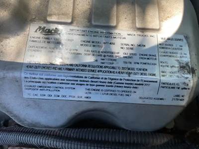 Mack MP7 Engine for a 2013 Mack CXU612 For Sale | Elkton, MD | P-83570 ...