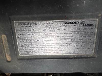 Paccar MX-13 Engine for a 2012 Peterbilt 384