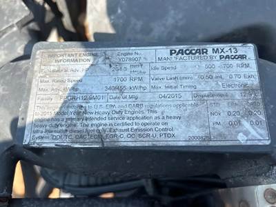 Paccar MX-13 Engine for a 2016 Kenworth T680