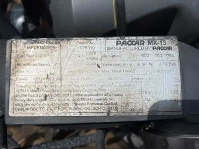 Paccar MX-13 Engine for a 2016 Kenworth T680