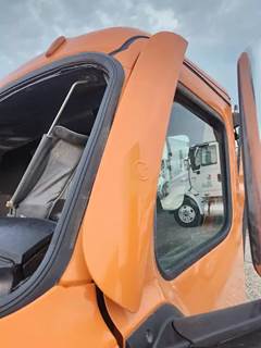 Used 2024 Freightliner Cascadia 126 Left Door RAIN/WIND Guard, Orange Fiberglass