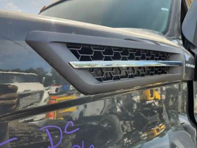 Used 2022 Freightliner Cascadia 126 Left Hood Air Vent, Black and Chrome