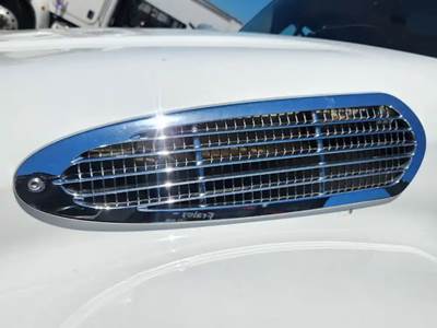 Used 2020 Freightliner M2 106 Left Hood Air Vent, Chrome Plastic