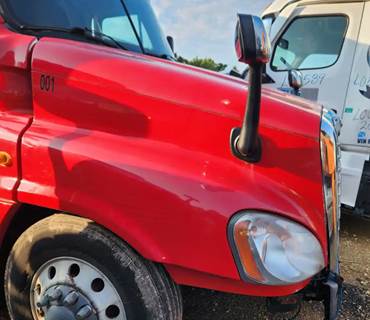 Used 2014 Freightliner Cascadia 125 Hood Assembly 48" Length, Red Fiberglass