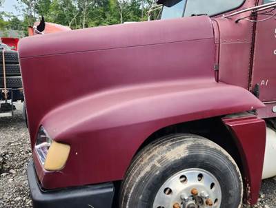 Used 1993 Freightliner FLD120 Hood Assembly 60" Fiberglass Red Wine