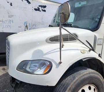 Used 2020 Freightliner M2 106 Hood Assembly, 38" Length, White Fiberglass