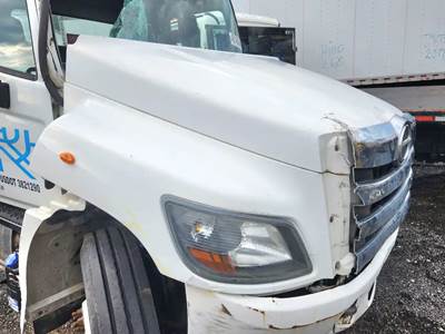 Used 2020 Hino 268 Hood Assembly 43.5" Fiberglass, White