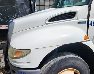 Used 2009 International 4400 Hood Assembly, 37 1/2" Fiberglass White
