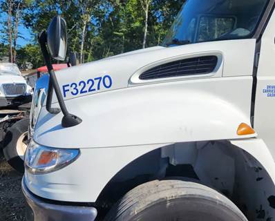 Used 2005 International 4400 Hood Assembly 37.5" Length, White Plastic