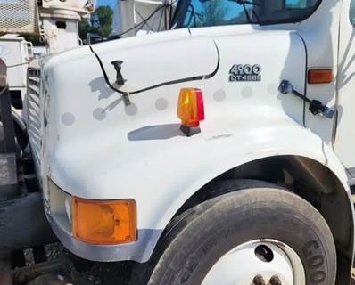 Used 2000 International 4900 Hood Assembly 43" Fiberglass White