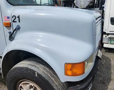 Used 1991 International 4900 Hood Assembly 44" Length, Grey Fiberglass
