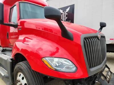 Used 2022 International LT625 Hood Assembly 51" Length, Red, Part # 4036099C98