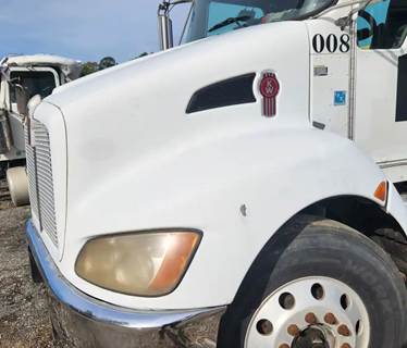 Used 2009 Kenworth T300 Hood Assembly 44.5" from Cowl to Grille, White Fiberglass