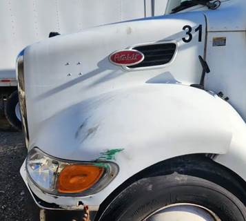 Used 2014 Peterbilt 337 Hood Assembly 45" Length, White Plastic