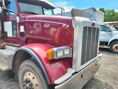 Used 2012 Peterbilt 367 Hood Assembly 60.5" Fiberglass Dark Red, Part # L79-6054